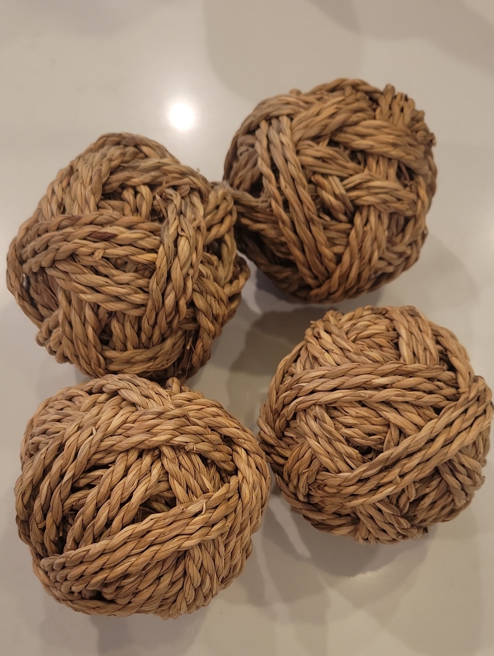 Pottery Barn Rope/ Wicker Ball Sphere Bundle